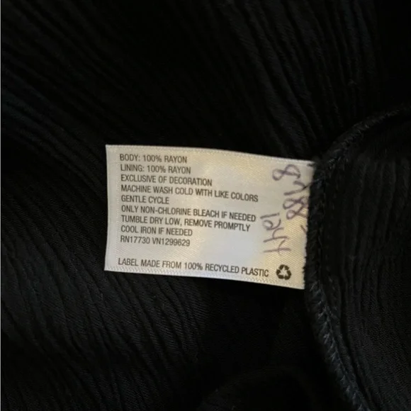 Deja Vu Black Velvet Burnout Overlay Mini Dress long sleeve evening Large EUC - Picture 16 of 16